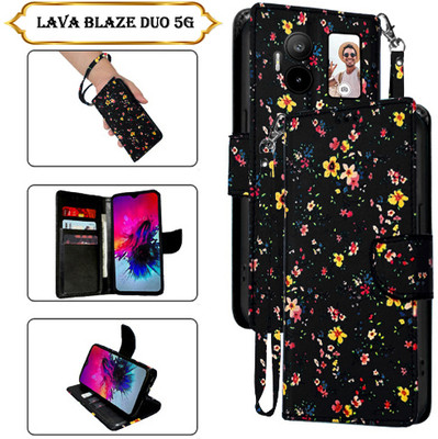 SALGO Flip Cover for Lava Blaze Duo 5G(Black, Pack of: 1)