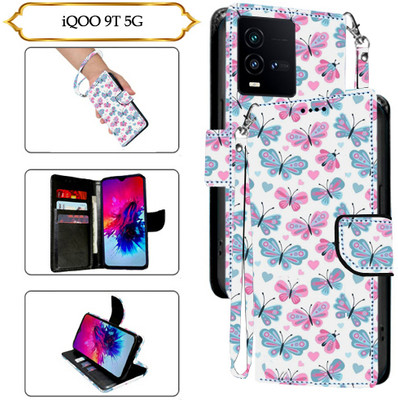 SALGO Flip Cover for iQOO 9T 5G(White, Pack of: 1)