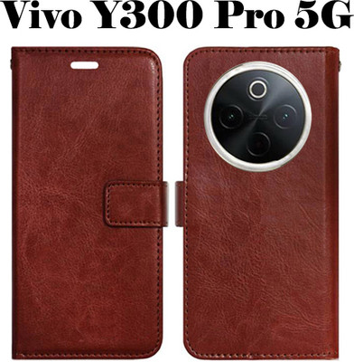 Shanno Enterprises Flip Cover for Vivo Y300 Pro 5G(Brown, Pack of: 1)