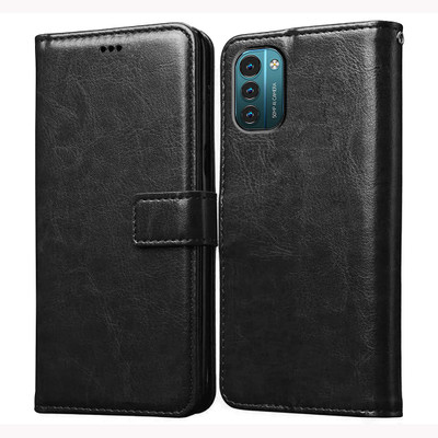 Casotec Flip Cover for Nokia G21 4G(Black, Pack of: 1)