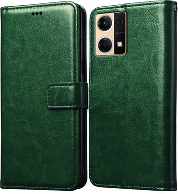 Casotec Flip Cover for Oppo F21 Pro 4G(Green, Pack of: 1)