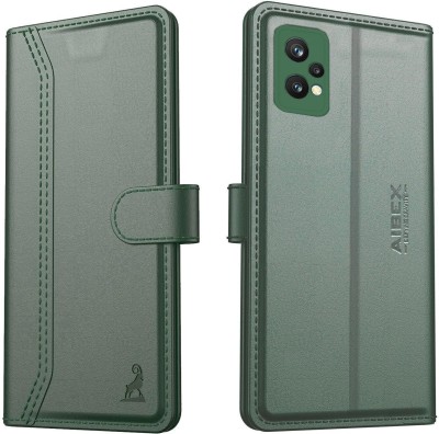 AIBEX Flip Cover for OnePlus Nord CE 2 Lite 5G|Vegan PU Leather |Foldable Stand & Pocket(Green, Cases with Holder, Pack of: 1)