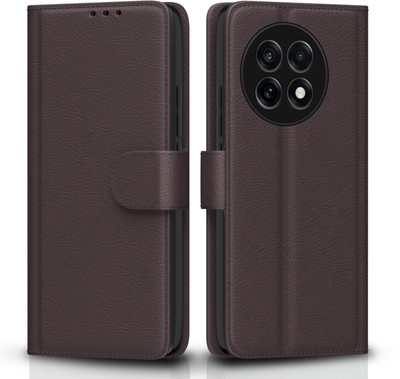 Pikkme Flip Cover for OnePlus 13R 5G(Brown)