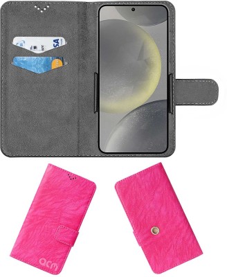 ACM Flip Cover for Samsung Galaxy S24(Pink, Cases with Holder, Pack of: 1)