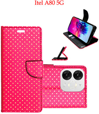 Toklot Flip Cover for Itel A80 5G(Pink, Pack of: 1)