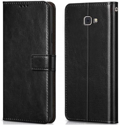 AKSP Flip Cover for Samsung Galaxy J5 Prime Card Pockets Wallet & Stand(Black, Dual Protection, Pack of: 1)
