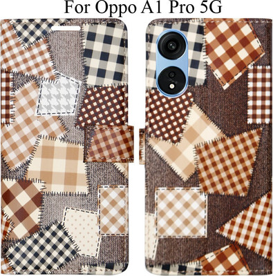 MAXSHAD Flip Cover for Oppo A1 Pro 5G(Brown, Magnetic Case)