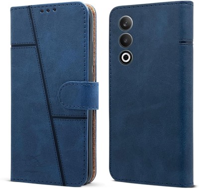 spaziogold Flip Cover for Oneplus Nord CE 4 5G(Premium Leather | inside TPU With Card Pockets | Magnetic Closure)(Blue, Dual Protection, Pack of: 1)
