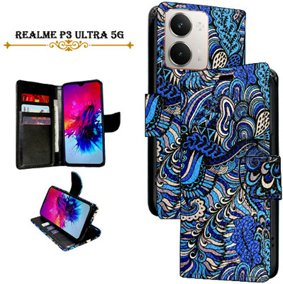 Mxkart Flip Cover for Realme P3 Ultra 5G(Blue, Pack of: 1)