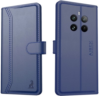 AIBEX Flip Cover for Realme P1 Pro 5G / Realme 12 Pro 5G / Realme 12 Pro Plus 5G|Vegan PU Leather |Foldable(Blue, Cases with Holder, Pack of: 1)