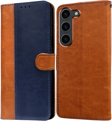 Casotec Flip Cover for Samsung Galaxy S23 5G(Brown, Pack of: 1)