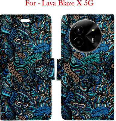 Toklot Flip Cover for Lava Blaze X 5G(Blue, Pack of: 1)