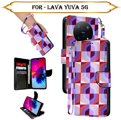 Asmart Flip Cover for Lava Yuva 5G(Multicolor, Pack of: 1)