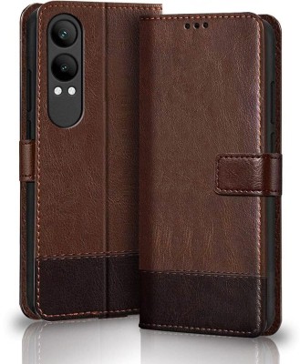 SESS XUSIVE Flip Cover for OnePlus Nord Ce 4 Lite 5G -Dual-Color Leather Finish Wallet - Brown & Coffee(Blue, Dual Protection)