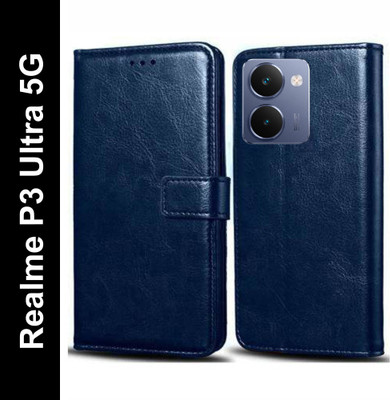 Wynhard Flip Cover for Realme P3 Ultra 5G(Blue, Grip Case, Pack of: 1)