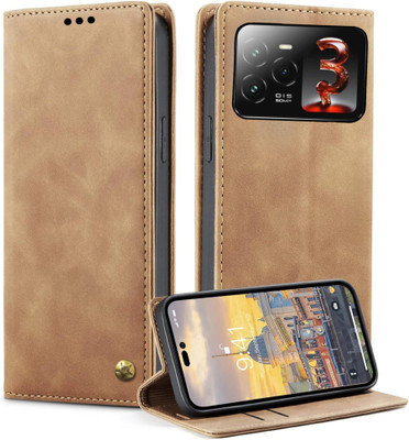 ClickAway Wallet Case Cover for Lava Agni 3 5G |High Premium Class Series Business Edition Flip Back Cover(Brown, Flexible, Pack of: 1)