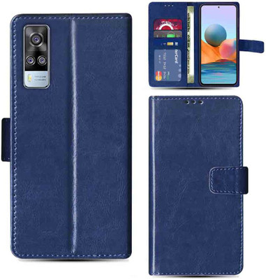 Kalua Mall Flip Cover for Vivo Y51 2020 flip cover | Vivo V2030 flip cover | Blue(Blue, Magnetic Case, Pack of: 1)