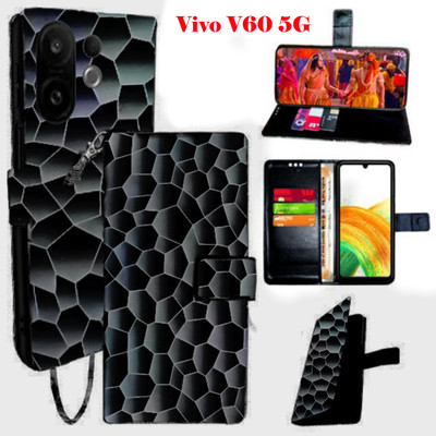 Realgo Flip Cover for Vivo V60 5G(Brown, Pack of: 1)