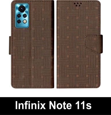 SBMS Flip Cover for Infinix Note 11s(Brown, Shock Proof, Pack of: 1)
