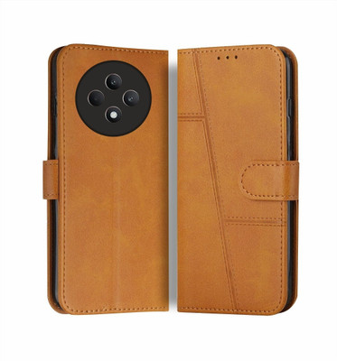 Soul Flip Cover for Oppo F27 5G, Card Pockets Wallet & Stand, Wallet Style Flip Back Case Cover(Gold, Magnetic Case, Pack of: 1)