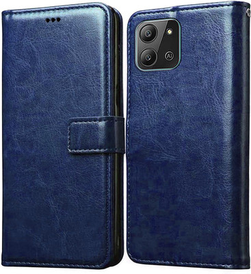 Casotec Flip Cover for Infinix Hot 11 (2022) 4G(Blue, Pack of: 1)