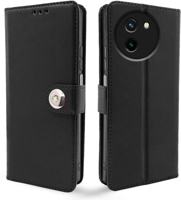 Pikkme Flip Cover for Vivo T3x 5G, Vivo Y200i 5G(Black, Cases with Holder, Pack of: 1)
