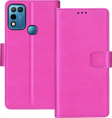 Trending Now Wallet Case Cover for Infinix Hot 10 Play |Girls Women Most Favourite Flip Back Cover(Pink, Shock Proof, Pack of: 1)