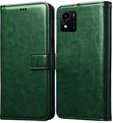 Takshiv Deal Flip Cover for Vivo Y01A(Green, Dual Protection, Pack of: 1)