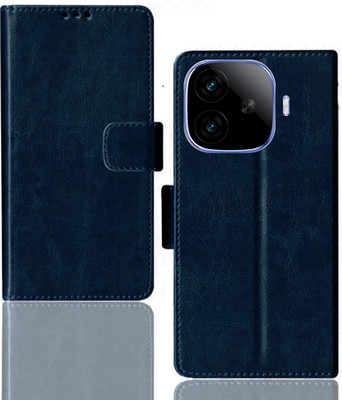 Kalua Mall Flip Cover for iQOO Neo 10R 5G | I2221 folding cover | Inside TPU with Card Pockets | Wallet Stand | Blue(Blue, Magnetic Case, Silicon, Pack of: 1)