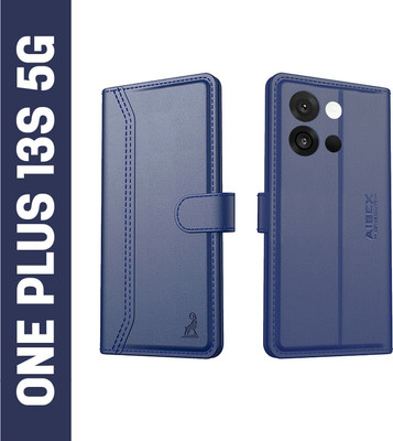 AIBEX Flip Cover for OnePlus 13S 5G |Premium Leather Finish | Magnetic Closure | Kickstand Feature | Shockproof(Blue, Magnetic Case, Pack of: 1)