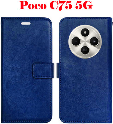 Shanno Enterprises Flip Cover for realme C75 5G(Blue, Pack of: 1)