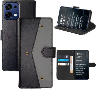 Aaghosh Flip Cover for OPPO F31 5G(Black, Shock Proof, Pack of: 1)