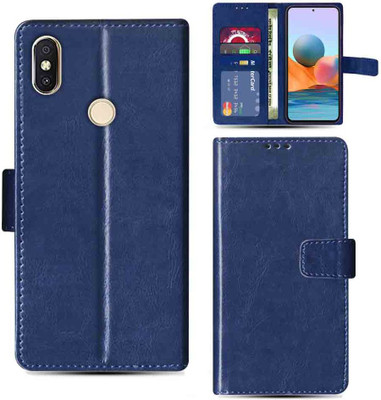Kalua Mall Flip Cover for Redmi Y2 flip cover | Redmi MZB6782IN flip cover | Blue(Blue, Magnetic Case, Pack of: 1)