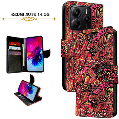 Cutemart Flip Cover for Redmi Note 14 5G(Red, Pack of: 1)