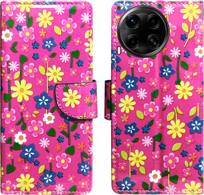 AD Enterprises Flip Cover for Tecno Camon 30 5G(Pink, Magnetic Case, Pack of: 1)