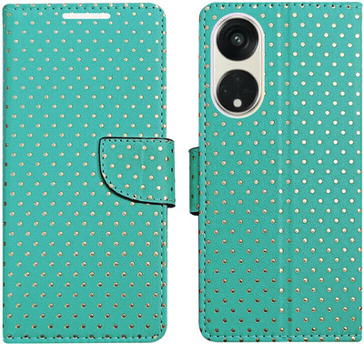 MyFlips Flip Cover for Oppo Reno 8T 5G(Green, Magnetic Case, Pack of: 1)