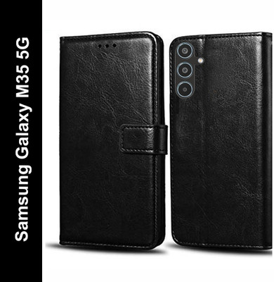 Wynhard Flip Cover for Samsung Galaxy M35 5G(Black, Grip Case, Pack of: 1)
