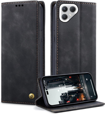 GoPerfect Flip Cover for Tecno Pova 7 Pro 5G(Black, Shock Proof, Pack of: 1)