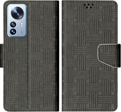 SBMS Flip Cover for Xiaomi Mi 12 pro 5G(Black, Shock Proof, Pack of: 1)