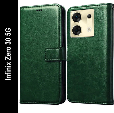 Flipkart SmartBuy Flip Cover for Infinix Zero 30 5G(Green, Pack of: 1)