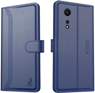 AIBEX Flip Cover for Oppo A58 4G| Premium Leather Finish | Magnetic Closure | Kickstand Feature | Shockproof(Blue, Magnetic Case, Pack of: 1)