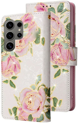 Clickcase Flip Cover for SAMSUNG Galaxy S25 Ultra 5G(Pink, White, Dual Protection, Pack of: 1)