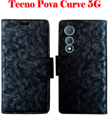 Realgo Flip Cover for Tecno Pova Curve 5G(Black, Pack of: 1)