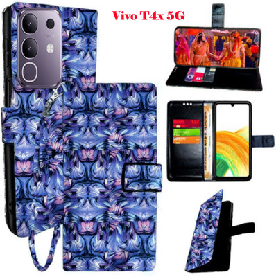 Shanno Entarprises Flip Cover for vivo T4x 5G(Purple, Pack of: 1)