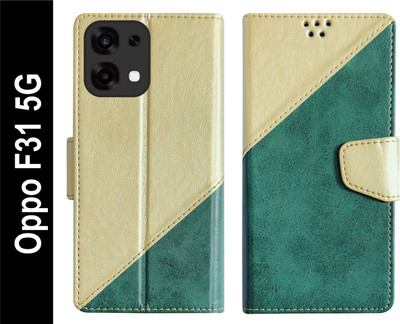 SBMS Flip Cover for Oppo F31 5G Back Cover Case with Magnatic Closure(Green, Shock Proof, Pack of: 1)