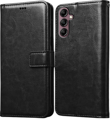 Casotec Flip Cover for Samsung Galaxy A14 5G, Samsung Galaxy A14 4G(Black, Magnetic Case, Pack of: 1)