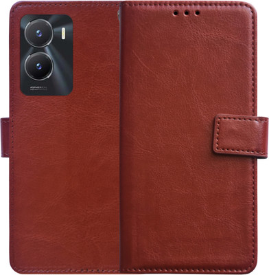 SUPER-ME Flip Cover for VIVO T2X 5G(Brown, Dual Protection, Pack of: 1)