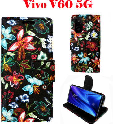 Shanno Enterprises Flip Cover for Vivo V60 5G(Black, Pack of: 1)