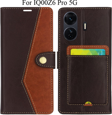 MYSHANZ Flip Cover for iQOO Z6 Pro 5G(Beige, Magnetic Case)