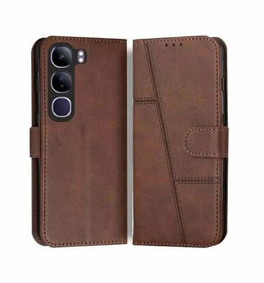 Chaseit Flip Cover for vivo Y29 5G(Brown, Dual Protection, Pack of: 1)